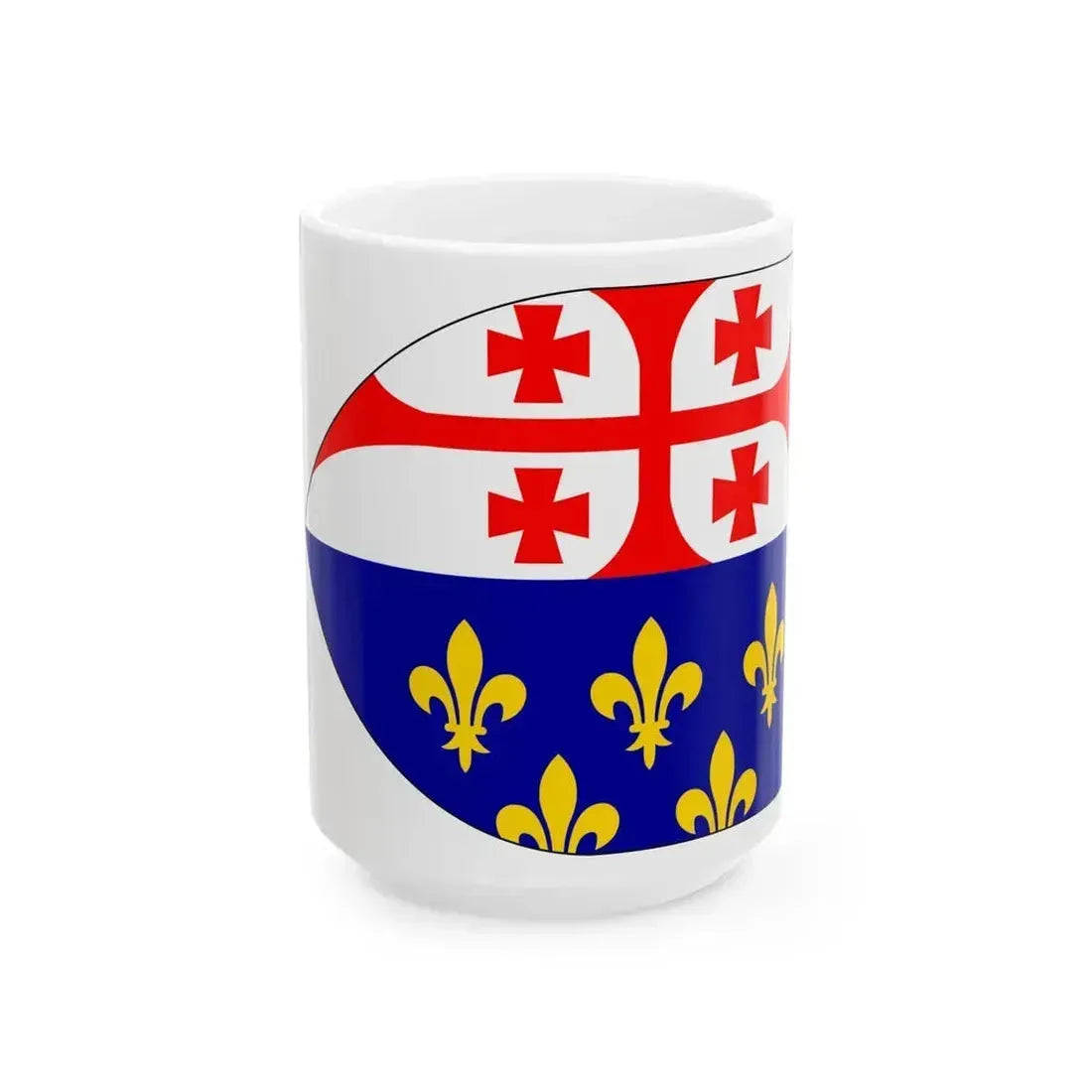 Flag of Cyprus 1350 as reported by the Book of All Kingdoms (Cyprus) White Coffee Mug 15oz - Go Mug Yourself