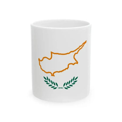 Flag of Cyprus 1960 (Cyprus) White Coffee Mug 11oz - Go Mug Yourself