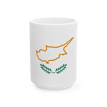 Flag of Cyprus 1960 (Cyprus) White Coffee Mug 15oz - Go Mug Yourself