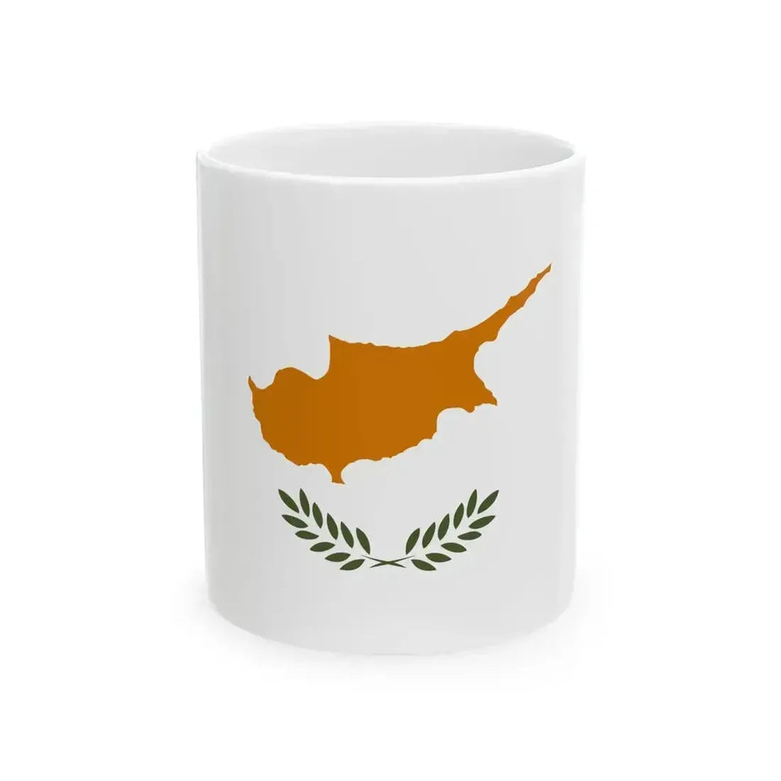 Flag of Cyprus post 2006 (Cyprus) White Coffee Mug 11oz - Go Mug Yourself