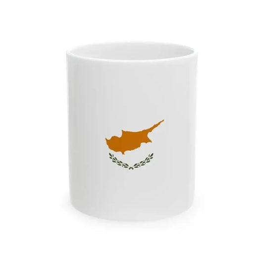 Flag of Cyprus vertical (Cyprus) White Coffee Mug 11oz - Go Mug Yourself