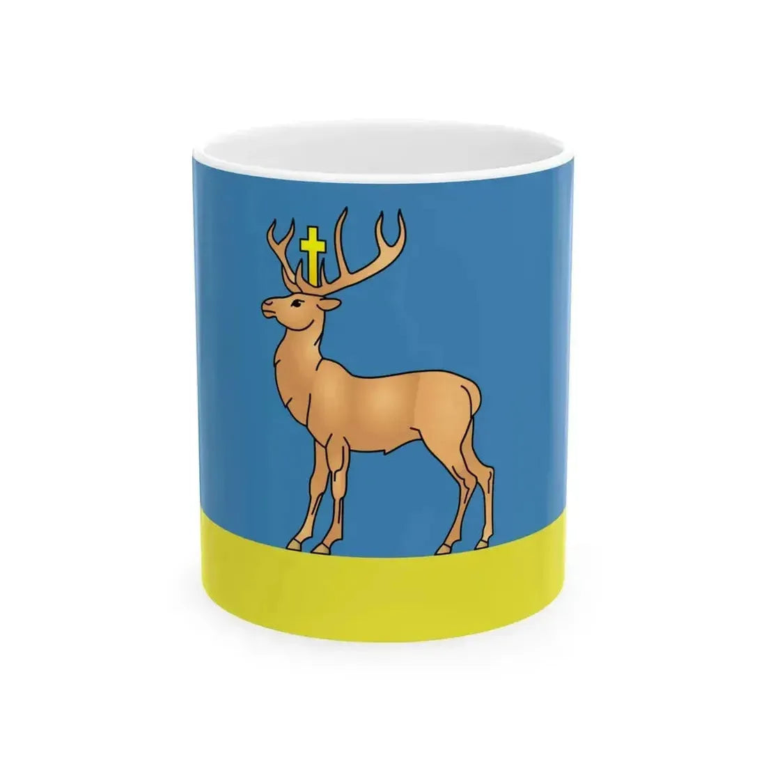 Flag of Cyryn Belarus (Belarus) White Coffee Mug 11oz - Go Mug Yourself