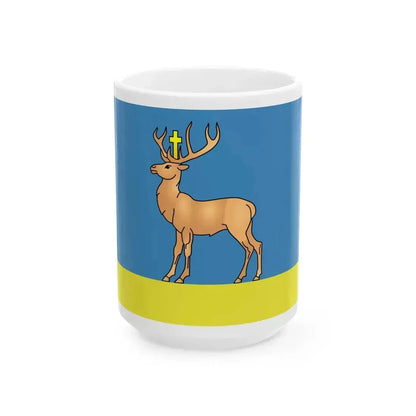 Flag of Cyryn Belarus (Belarus) White Coffee Mug 15oz - Go Mug Yourself