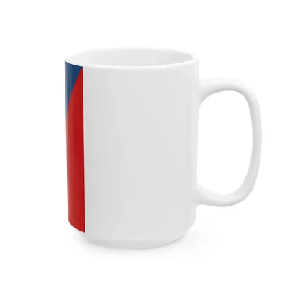 Flag of Czech Republic vertical hoisting (Czech Republic) White Coffee Mug - Go Mug Yourself