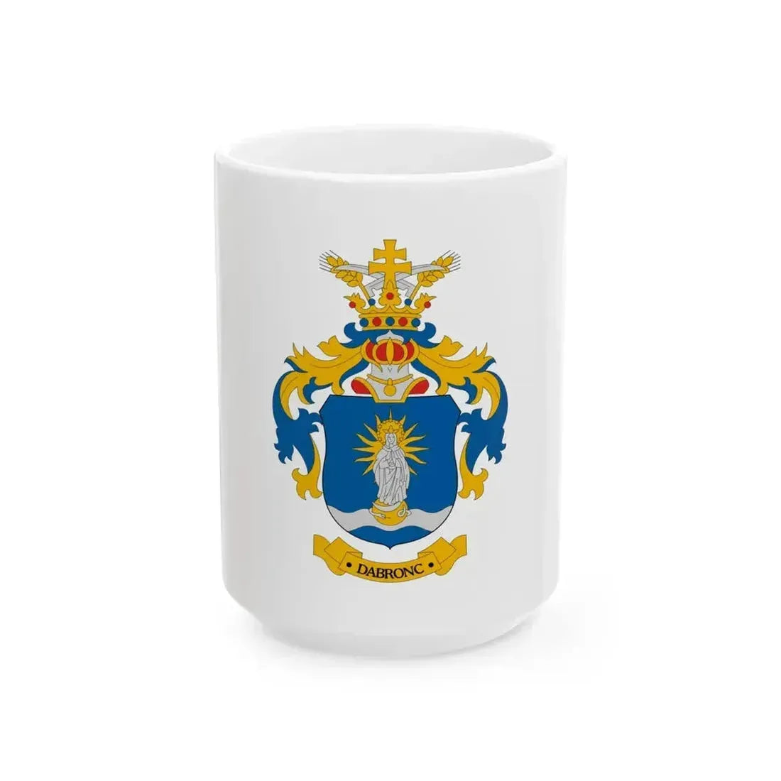 Flag of Dabronc (Hungary) White Coffee Mug 15oz - Go Mug Yourself