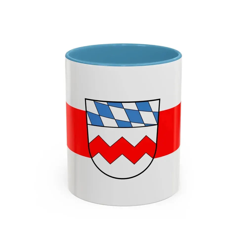 Flag of Dachau Germany - Accent Coffee Mug 11oz Light Blue - Go Mug Yourself