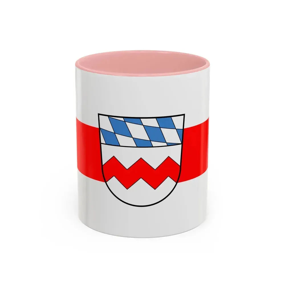 Flag of Dachau Germany - Accent Coffee Mug 11oz Pink - Go Mug Yourself
