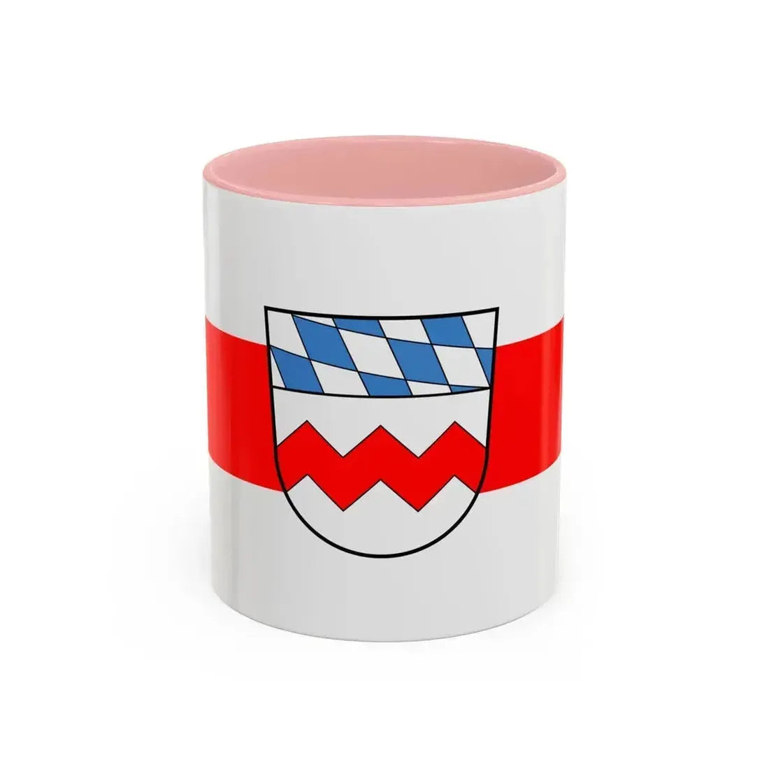 Flag of Dachau Germany - Accent Coffee Mug 11oz Pink - Go Mug Yourself