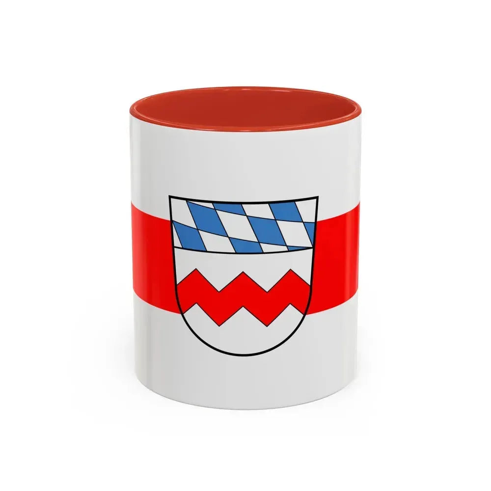 Flag of Dachau Germany - Accent Coffee Mug 11oz Red - Go Mug Yourself