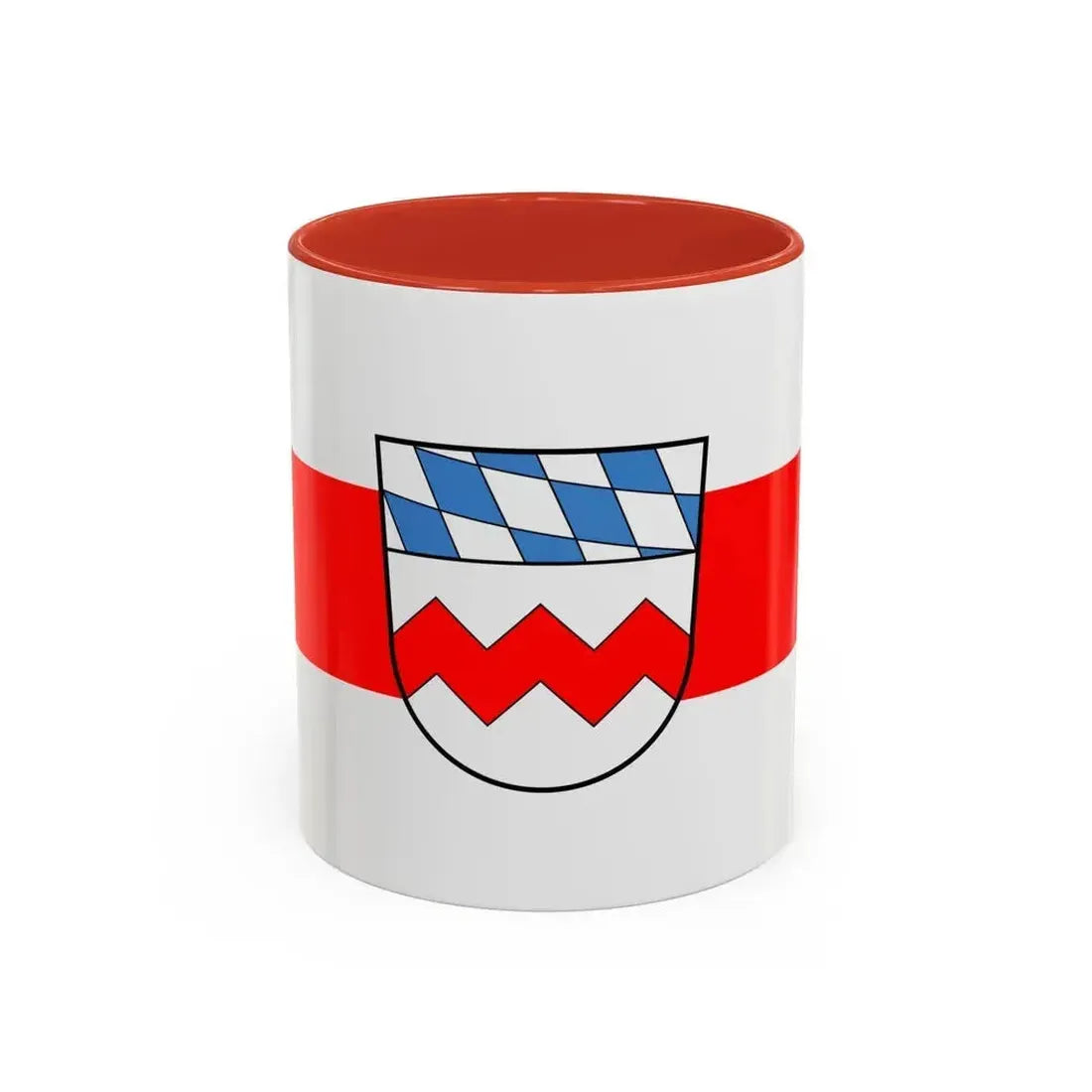 Flag of Dachau Germany - Accent Coffee Mug 11oz Red - Go Mug Yourself