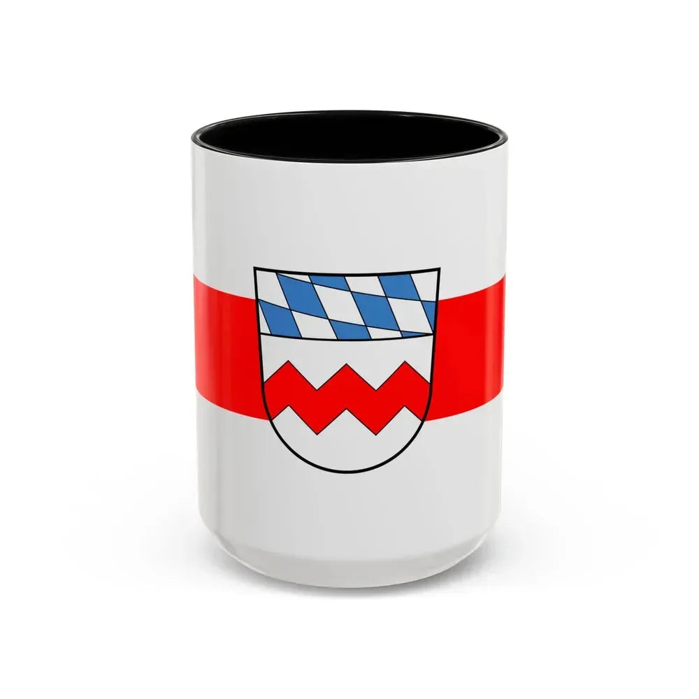 Flag of Dachau Germany - Accent Coffee Mug 15oz Black - Go Mug Yourself