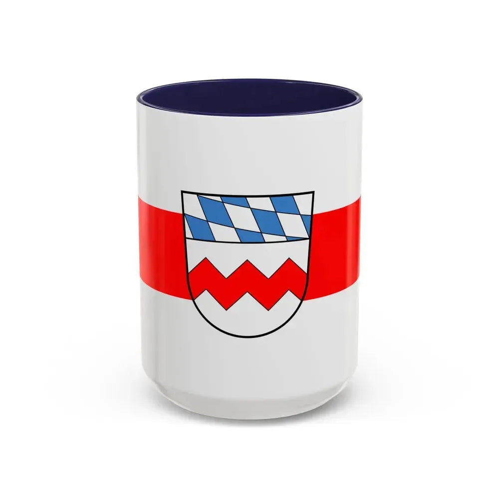 Flag of Dachau Germany - Accent Coffee Mug 15oz Navy - Go Mug Yourself