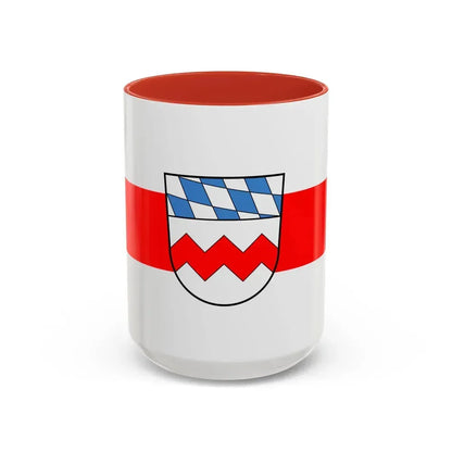 Flag of Dachau Germany - Accent Coffee Mug 15oz Red - Go Mug Yourself