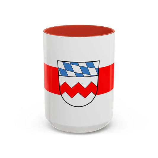 Flag of Dachau Germany - Accent Coffee Mug 15oz Red - Go Mug Yourself