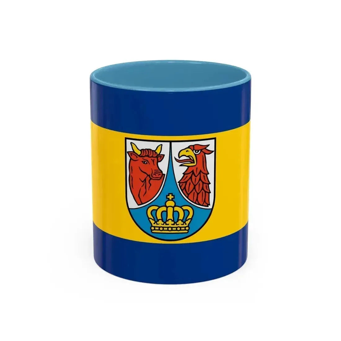 Flag of Dahme Spreewald Germany - Accent Coffee Mug 11oz Light Blue - Go Mug Yourself