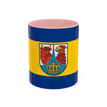 Flag of Dahme Spreewald Germany - Accent Coffee Mug 11oz Pink - Go Mug Yourself