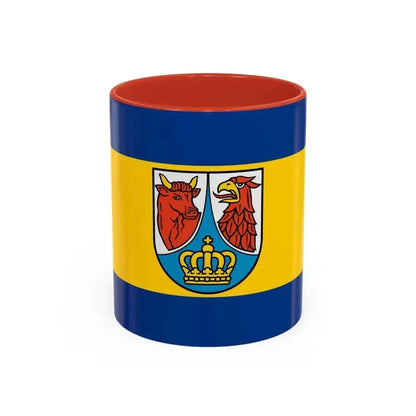 Flag of Dahme Spreewald Germany - Accent Coffee Mug 11oz Red - Go Mug Yourself