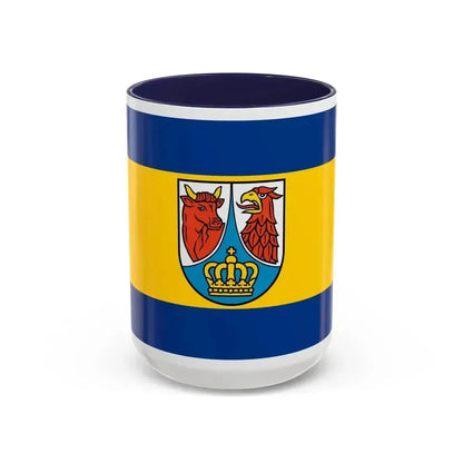 Flag of Dahme Spreewald Germany - Accent Coffee Mug 15oz Navy - Go Mug Yourself