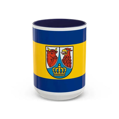 Flag of Dahme Spreewald Germany - Accent Coffee Mug 15oz Navy - Go Mug Yourself