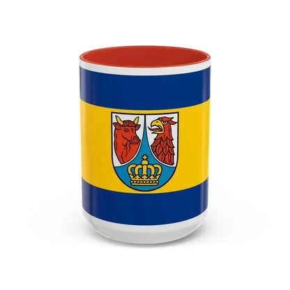 Flag of Dahme Spreewald Germany - Accent Coffee Mug 15oz Red - Go Mug Yourself