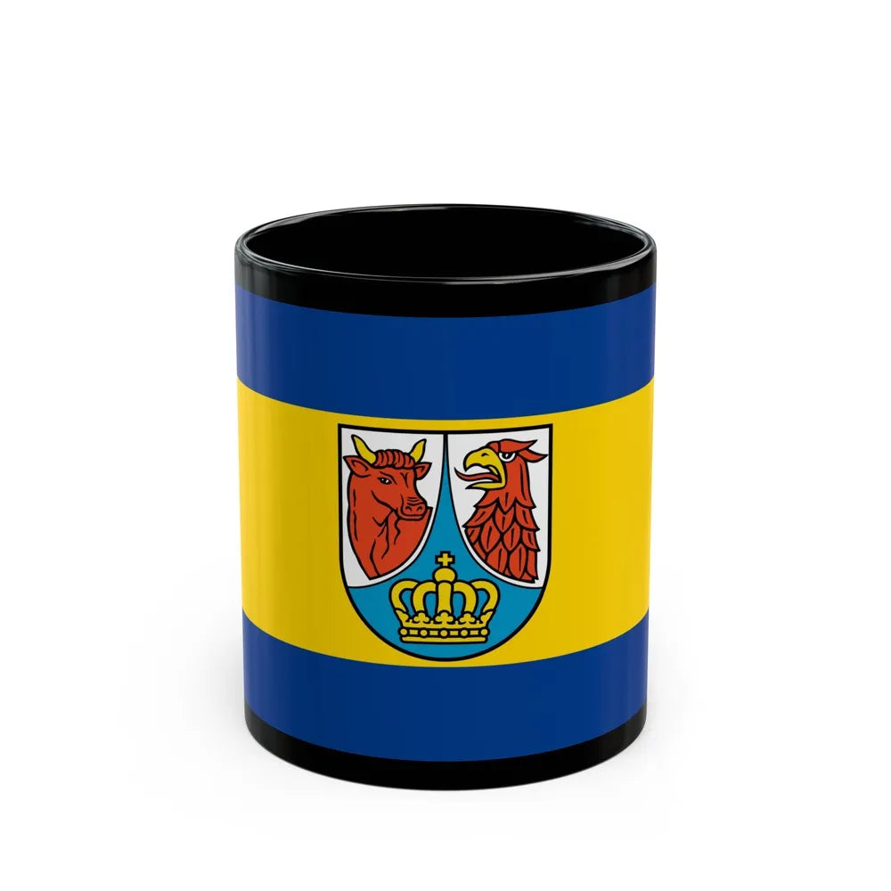 Flag of Dahme Spreewald Germany - Black Coffee Mug-11oz-Go Mug Yourself