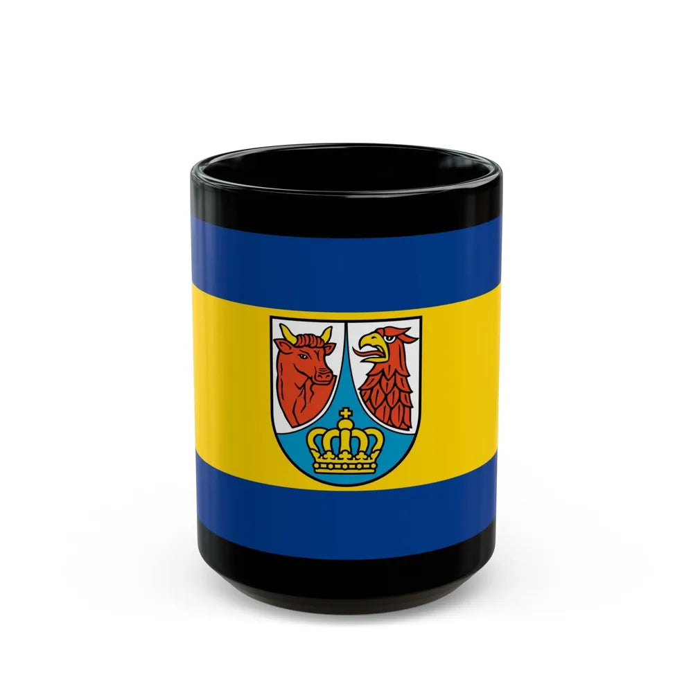 Flag of Dahme Spreewald Germany - Black Coffee Mug-15oz-Go Mug Yourself