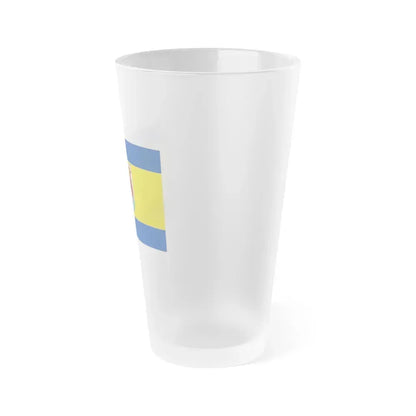 Flag of Dahme Spreewald Germany - Frosted Pint Glass 16oz - Go Mug Yourself