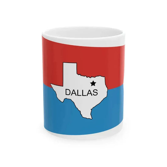Flag of Dallas old (United States) White Coffee Mug 11oz - Go Mug Yourself
