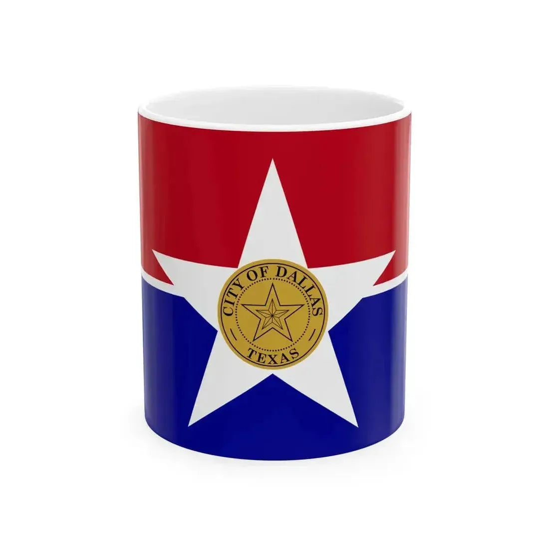 Flag of Dallas (United States) White Coffee Mug 11oz - Go Mug Yourself