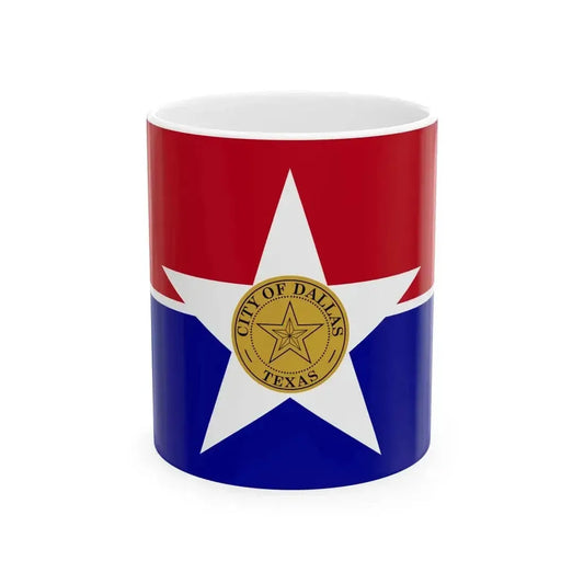 Flag of Dallas (United States) White Coffee Mug 11oz - Go Mug Yourself
