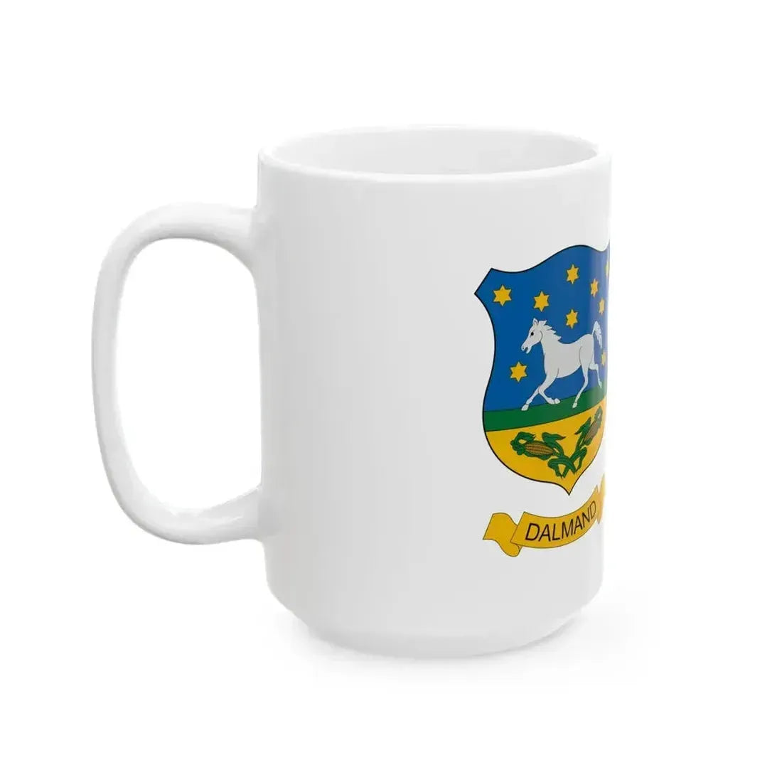 Flag of Dalmand (Hungary) White Coffee Mug - Go Mug Yourself