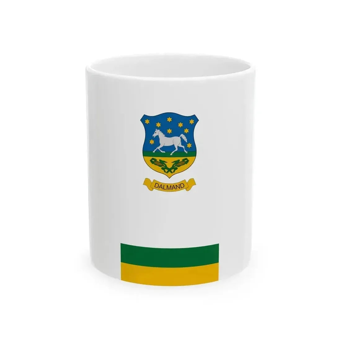 Flag of Dalmand vertical (Hungary) White Coffee Mug 11oz - Go Mug Yourself