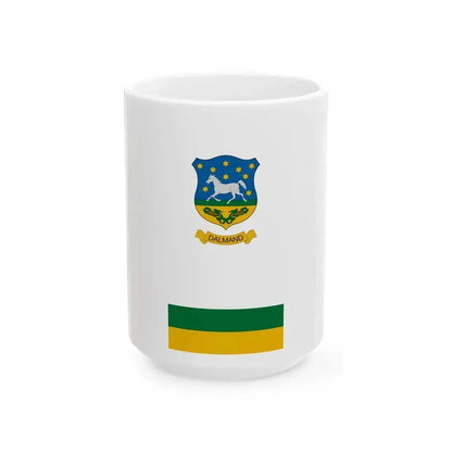 Flag of Dalmand vertical (Hungary) White Coffee Mug 15oz - Go Mug Yourself