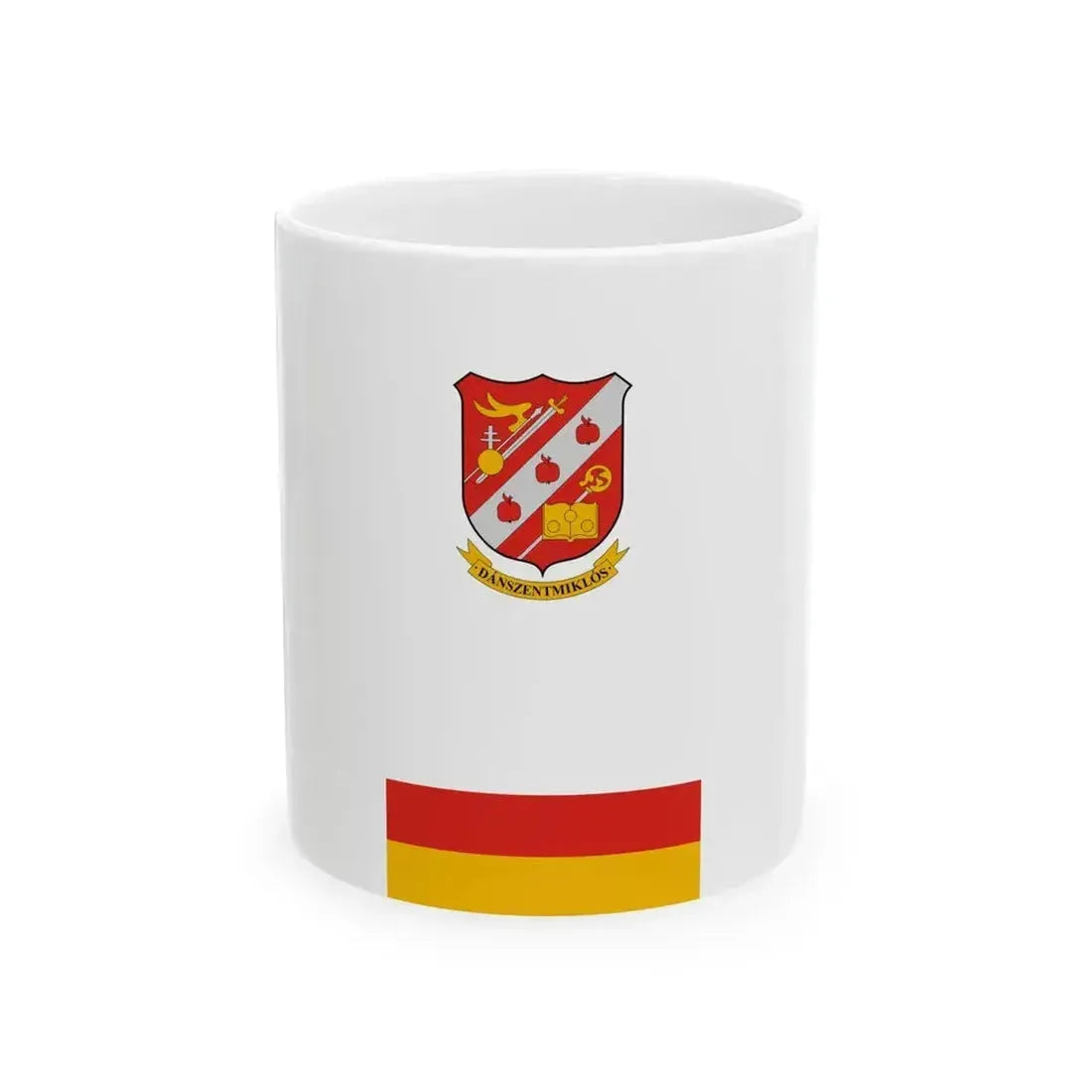 Flag of Danszentmiklos vertical (Hungary) White Coffee Mug 11oz - Go Mug Yourself