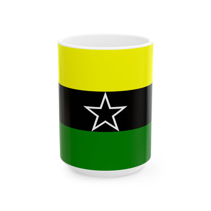 Flag of Dar El Kuti Republic (Central African Republic) White Coffee Mug-15oz-Go Mug Yourself