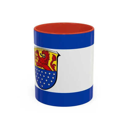 Flag of Darmstadt Dieburg Germany - Accent Coffee Mug 11oz Red - Go Mug Yourself
