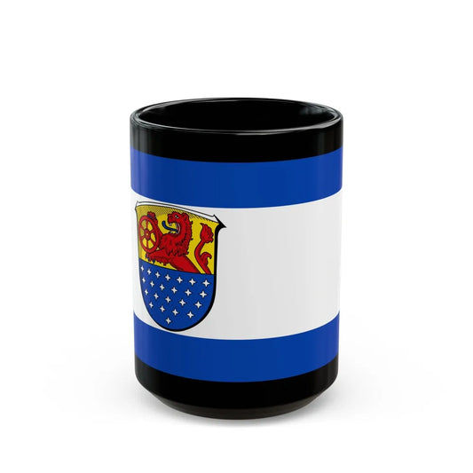 Flag of Darmstadt Dieburg Germany - Black Coffee Mug-15oz-Go Mug Yourself