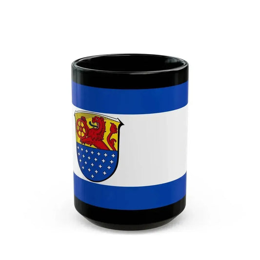 Flag of Darmstadt Dieburg Germany - Black Coffee Mug 15oz - Go Mug Yourself