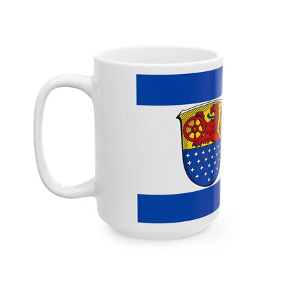 Flag of Darmstadt Dieburg Germany - White Coffee Mug-Go Mug Yourself