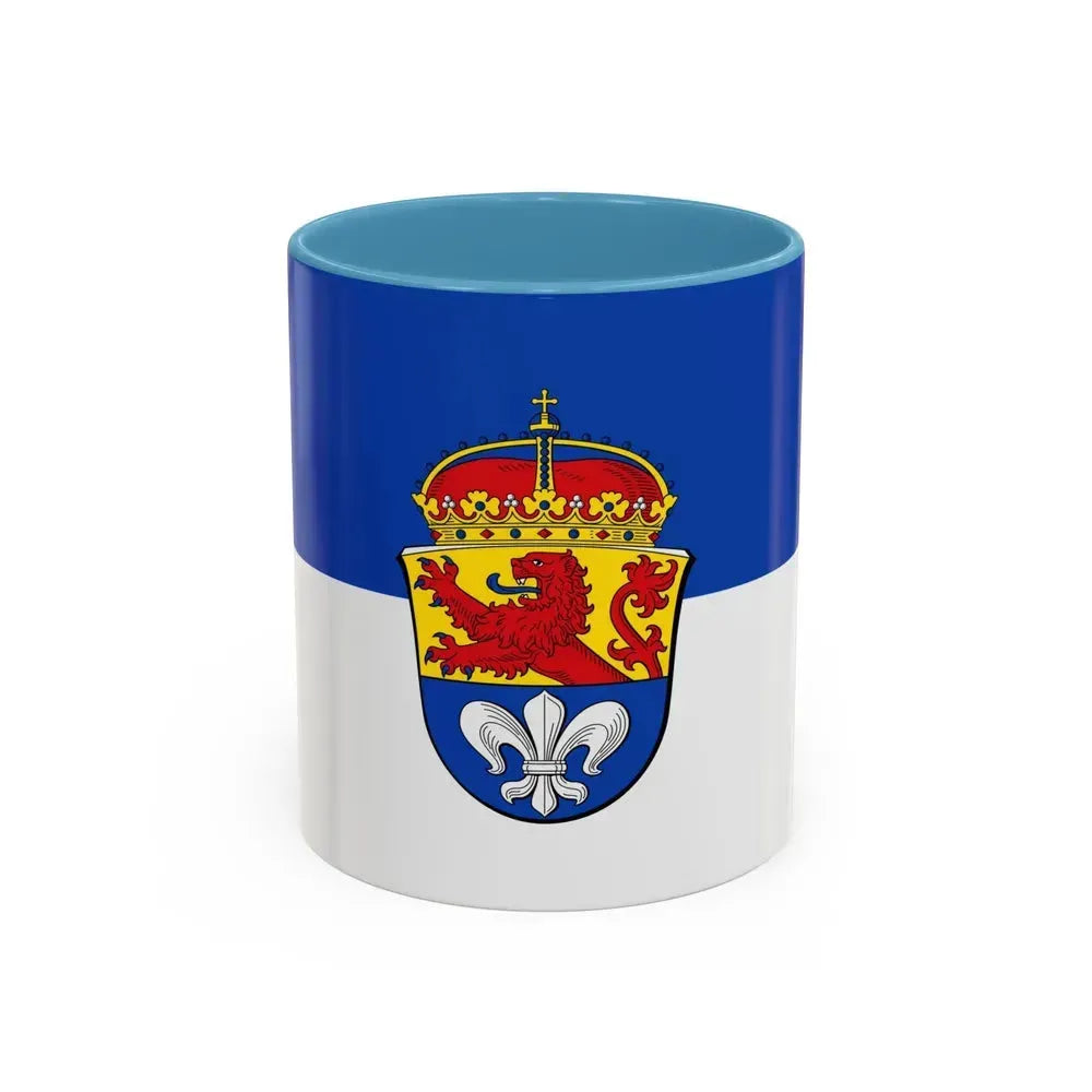 Flag of Darmstadt Germany - Accent Coffee Mug 11oz Light Blue - Go Mug Yourself