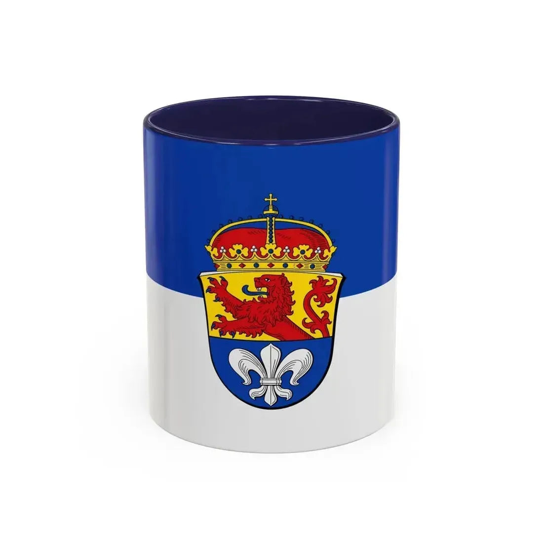 Flag of Darmstadt Germany - Accent Coffee Mug 11oz Navy - Go Mug Yourself