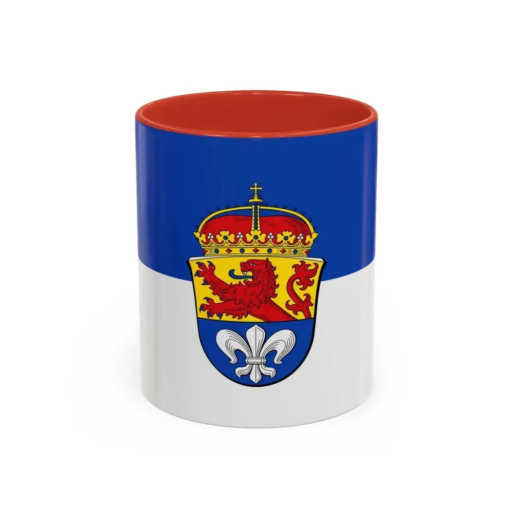 Flag of Darmstadt Germany - Accent Coffee Mug 11oz Red - Go Mug Yourself