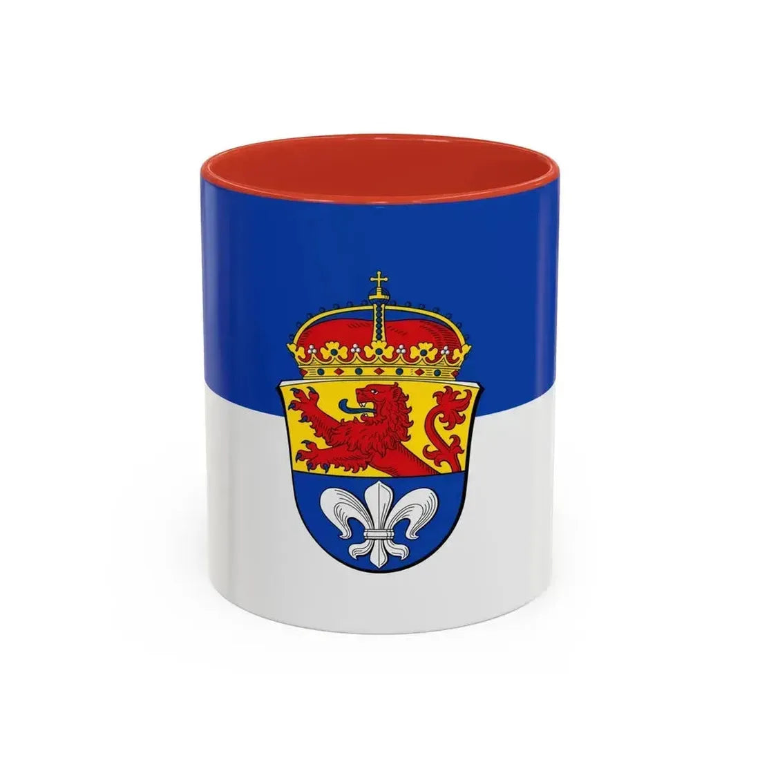 Flag of Darmstadt Germany - Accent Coffee Mug 11oz Red - Go Mug Yourself