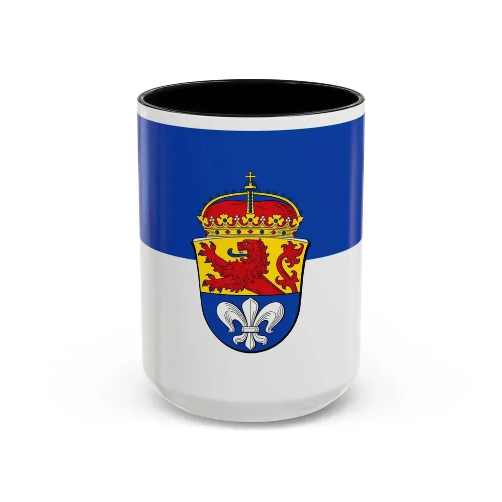 Flag of Darmstadt Germany - Accent Coffee Mug 15oz Black - Go Mug Yourself