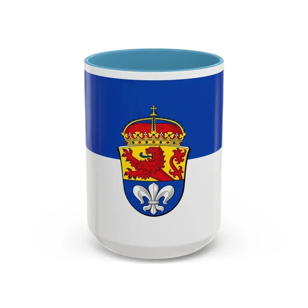 Flag of Darmstadt Germany - Accent Coffee Mug 15oz Light Blue - Go Mug Yourself