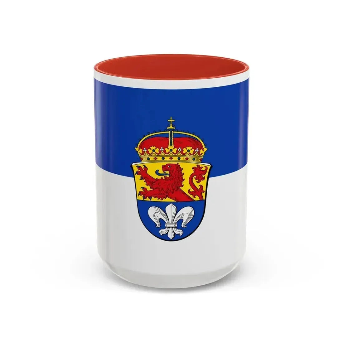 Flag of Darmstadt Germany - Accent Coffee Mug 15oz Red - Go Mug Yourself