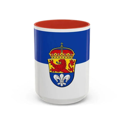 Flag of Darmstadt Germany - Accent Coffee Mug 15oz Red - Go Mug Yourself