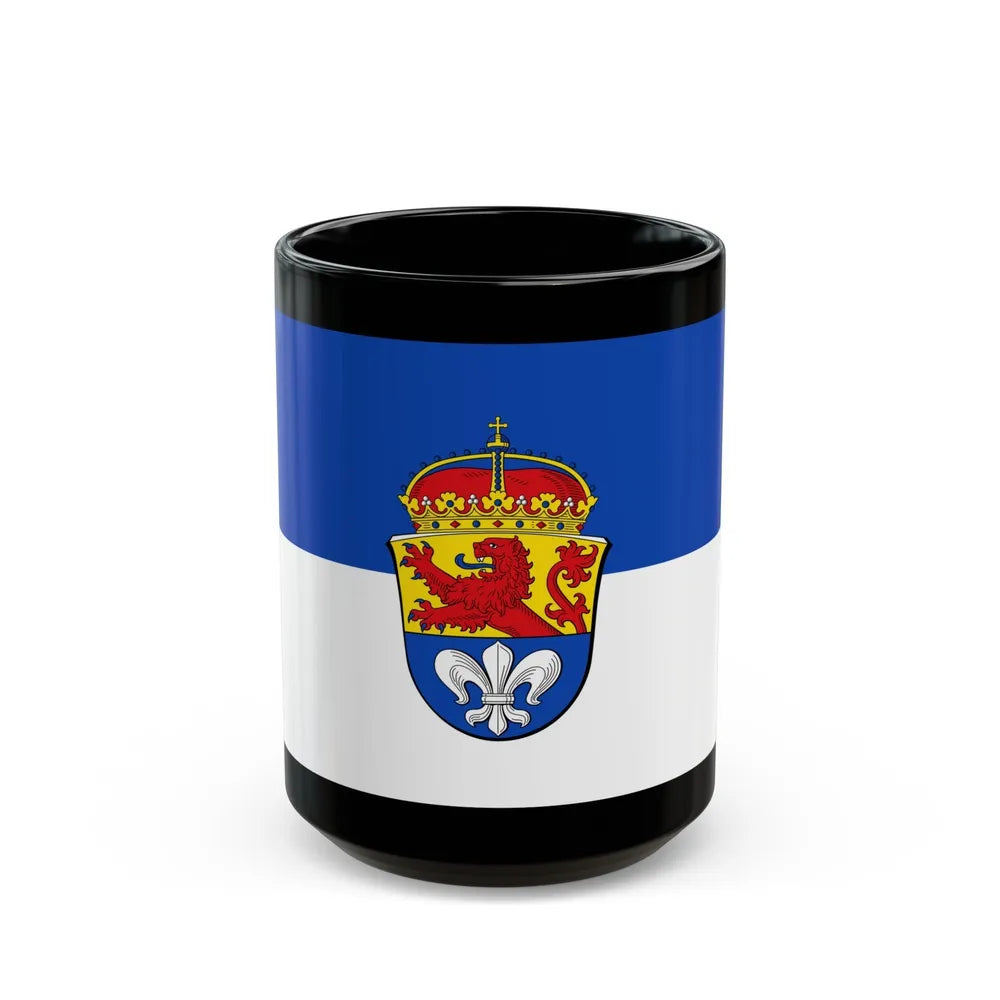 Flag of Darmstadt Germany - Black Coffee Mug-15oz-Go Mug Yourself