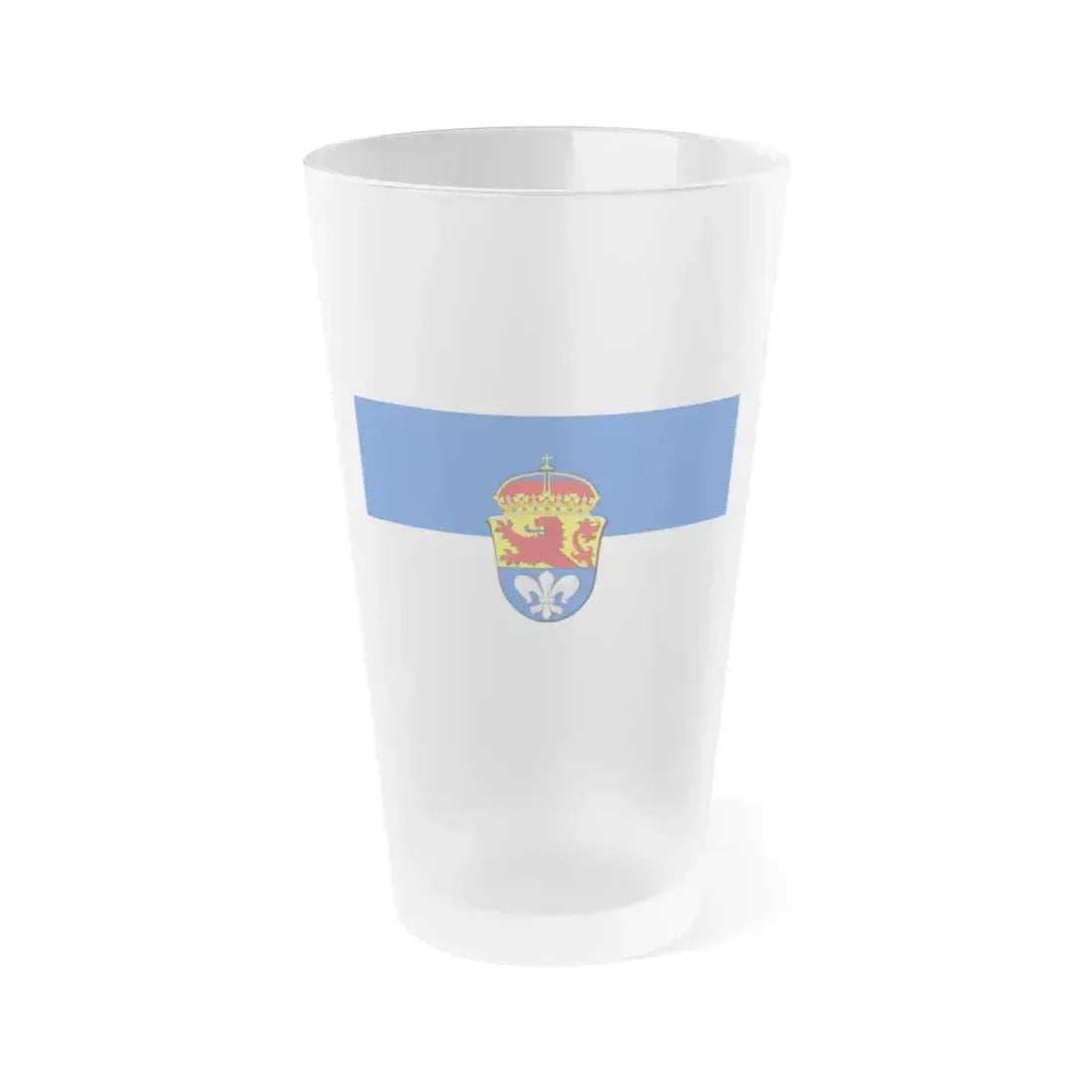 Flag of Darmstadt Germany - Frosted Pint Glass 16oz 16oz Frosted - Go Mug Yourself