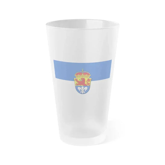 Flag of Darmstadt Germany - Frosted Pint Glass 16oz 16oz Frosted - Go Mug Yourself